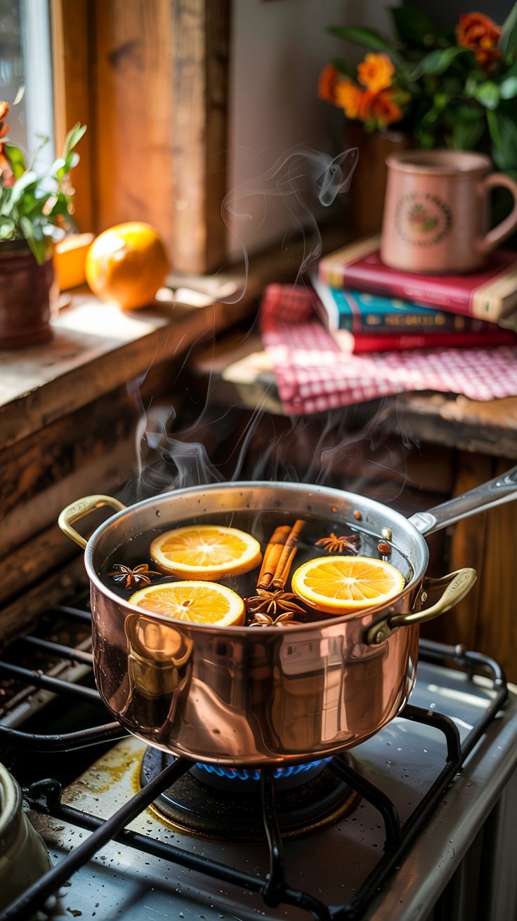 Pot-pourri d'automne sur cuisinière