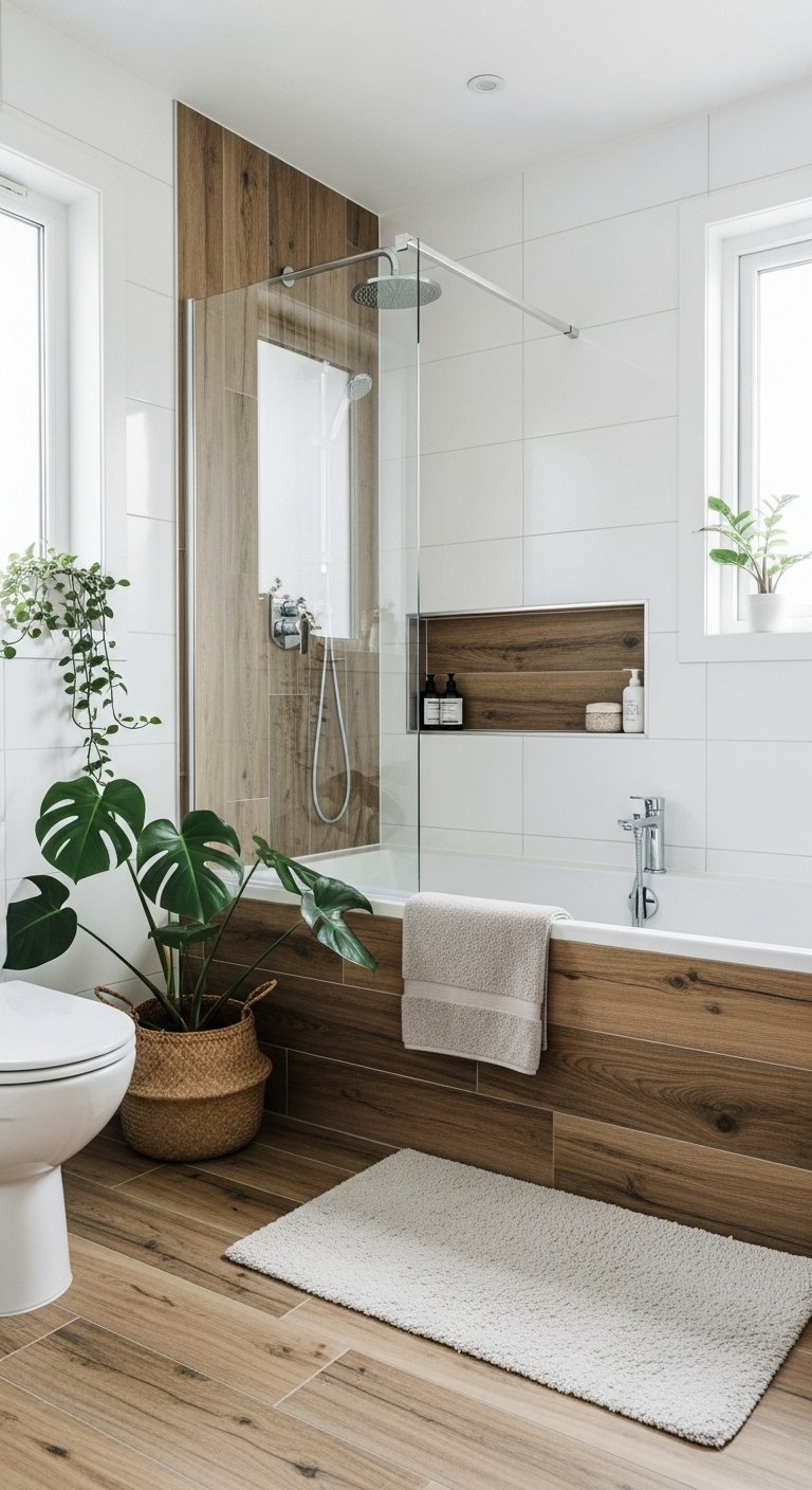 20 Id es Pour Une Salle De Bain Blanche Et Bois Tendance Inspivie