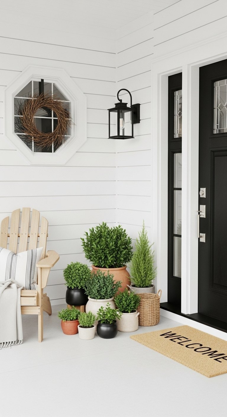 Porte d entree exterieure en bois moderne avec poignee verticale