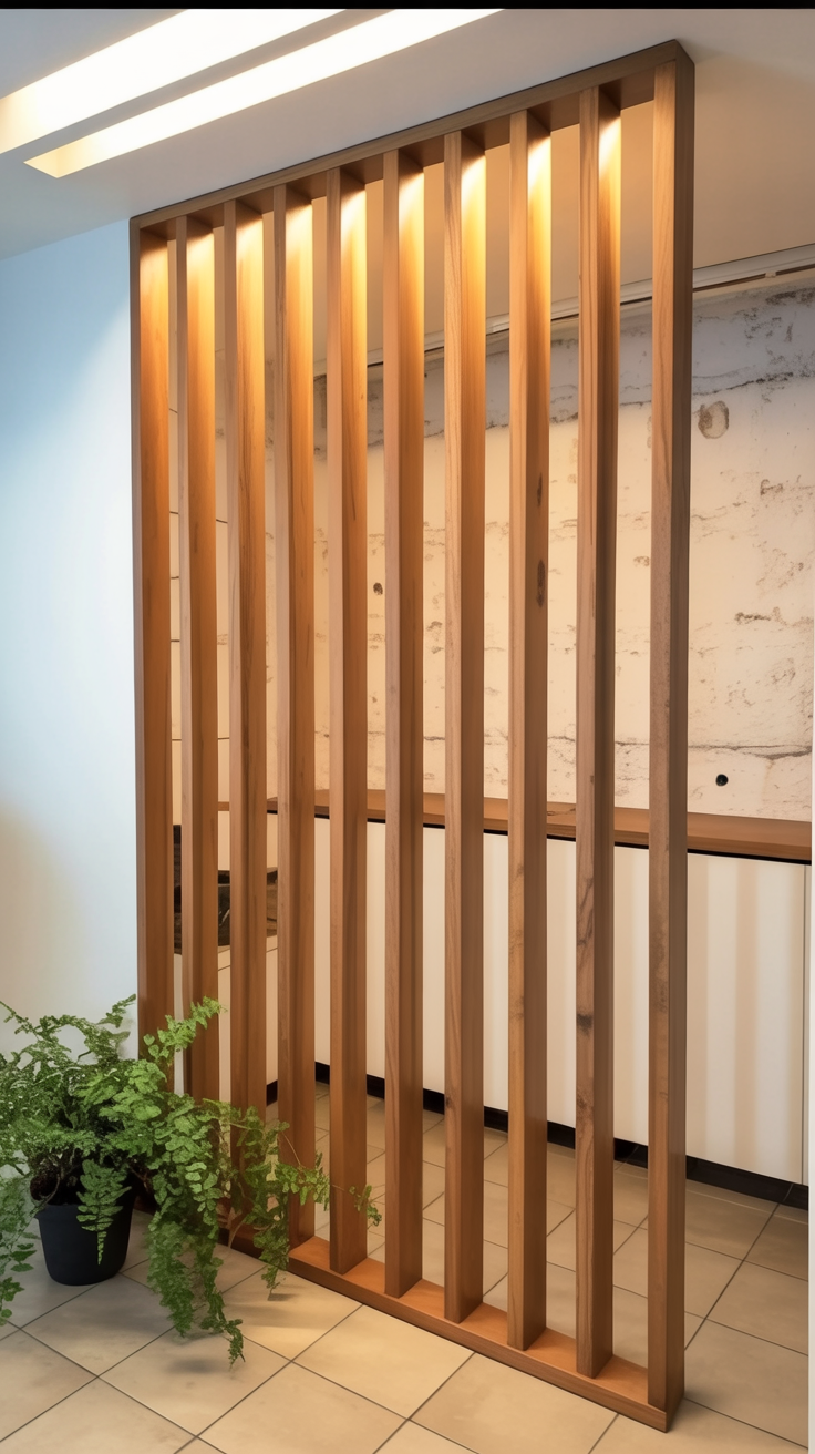 a wooden claustra
