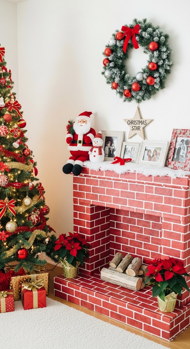 Bouteilles Grinch DIY avec fourrure verte et rubans rouges