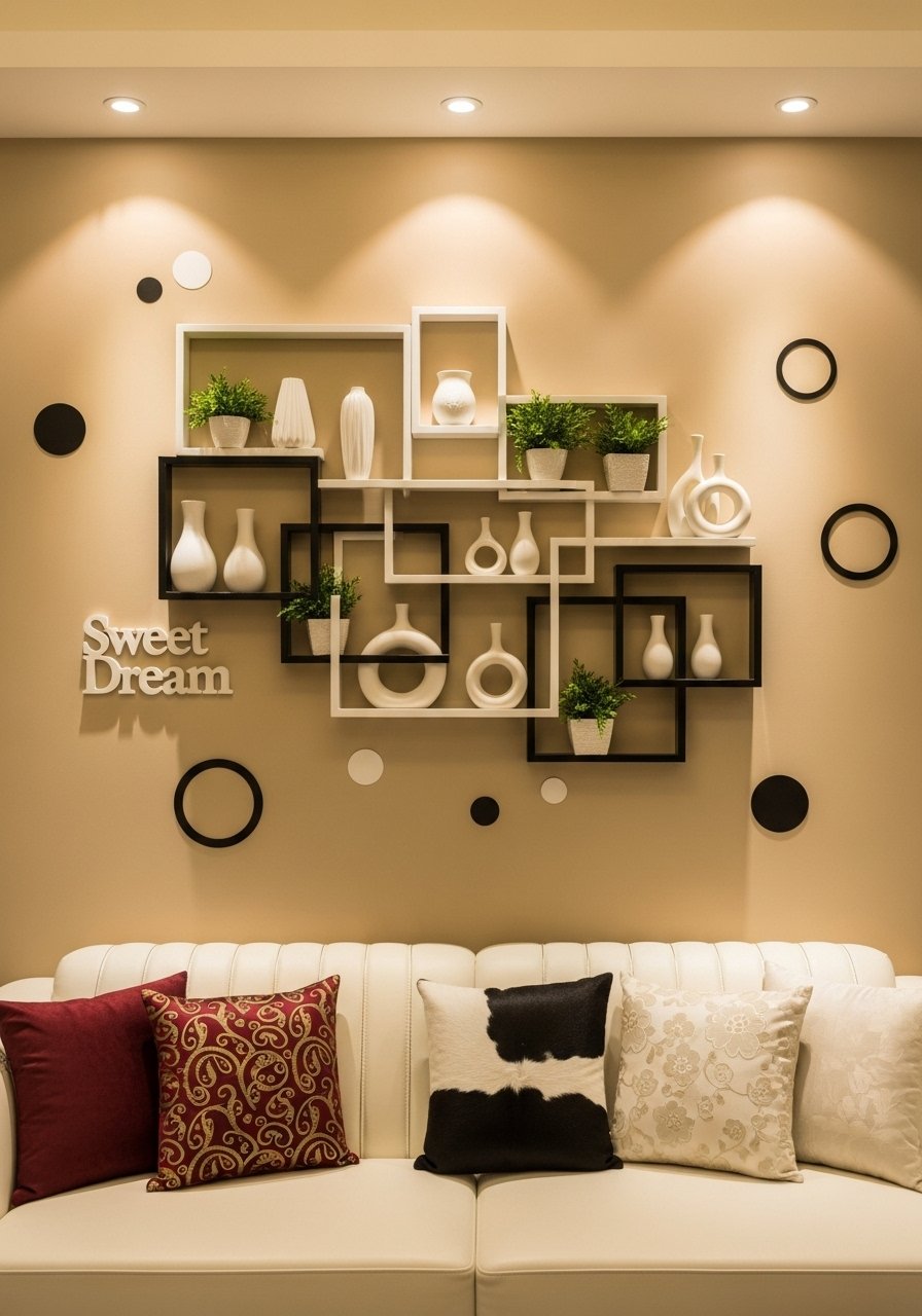 Etagere murale geometrique deco