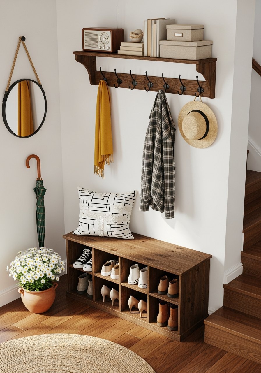 banc bois radio vintage