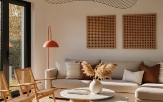 fauteuils rotin tapis jute