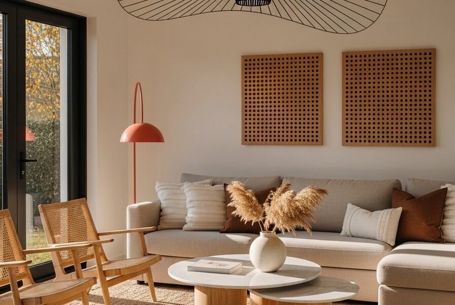 fauteuils rotin tapis jute