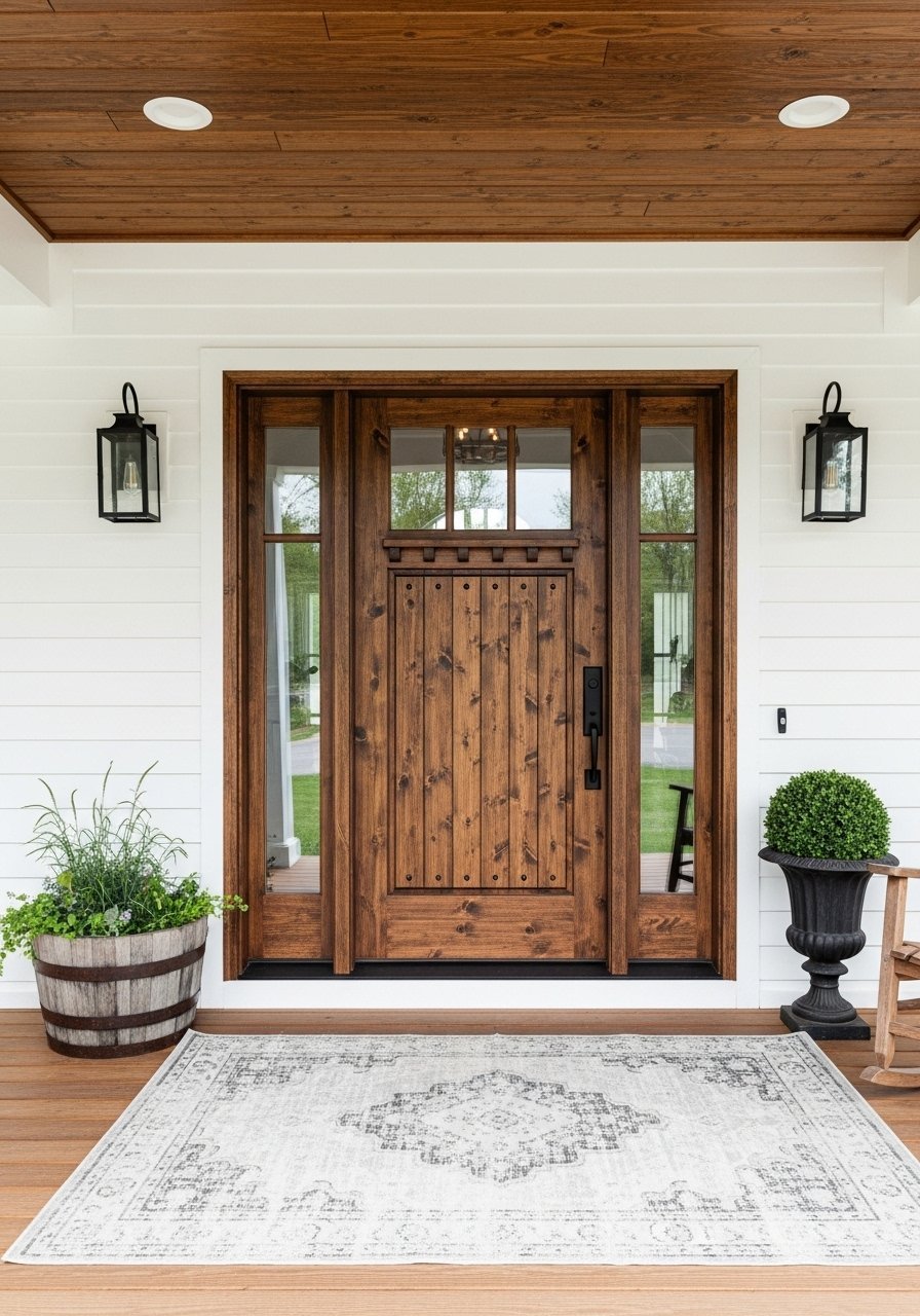 Porte bois ferme clous rustiques