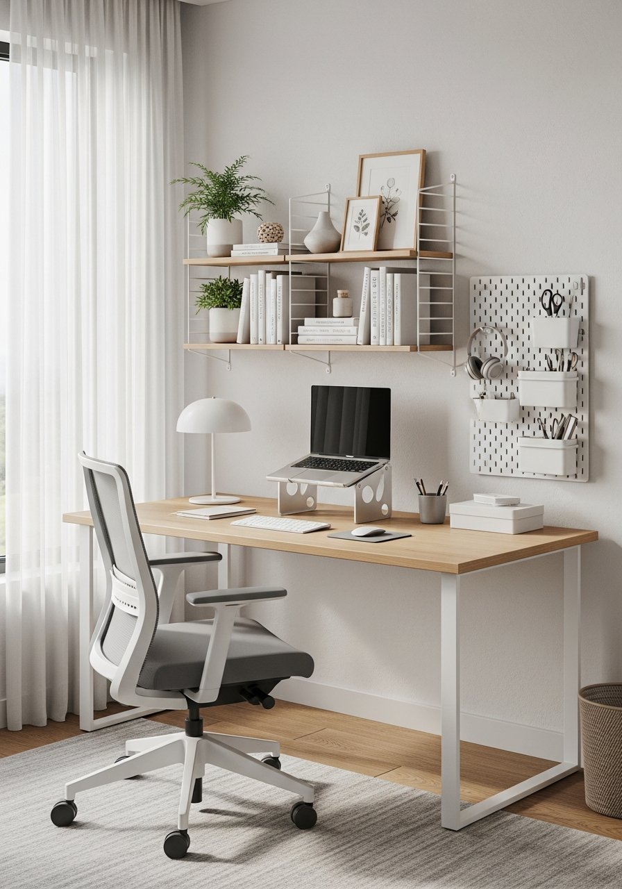 etageres cremaillere bureau blanc