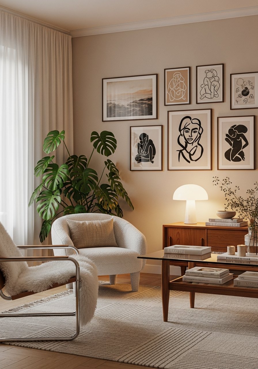 fauteuil boucle lampe champignon