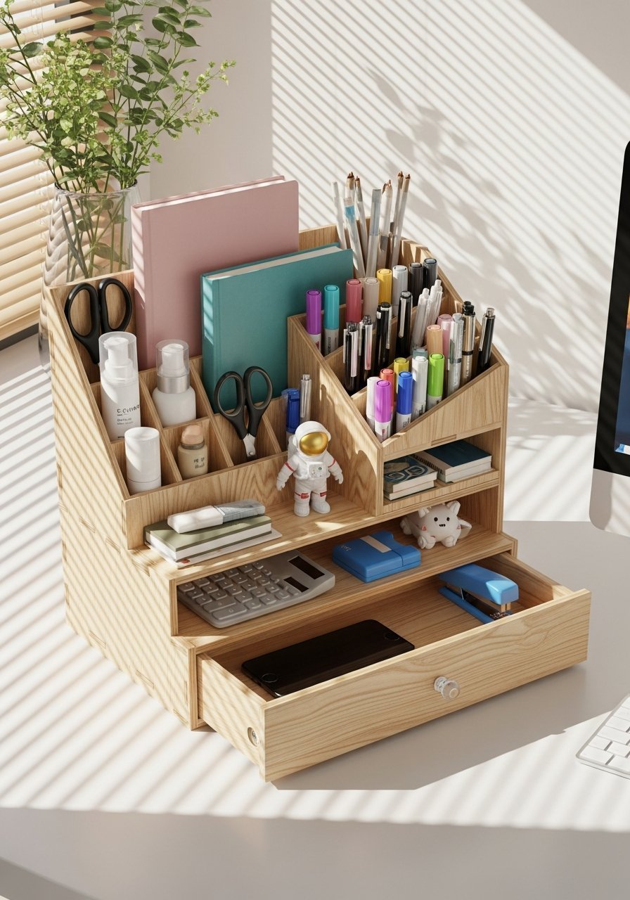 organisateur bois multi casiers