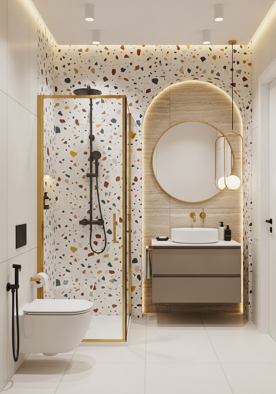 Niche arche lumineuse terrazzo