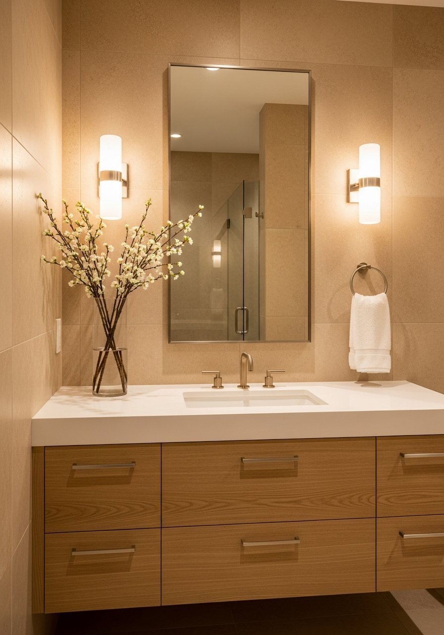 Grande vasque fleurs blanches