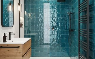 salle de bain zellige turquoise lagon