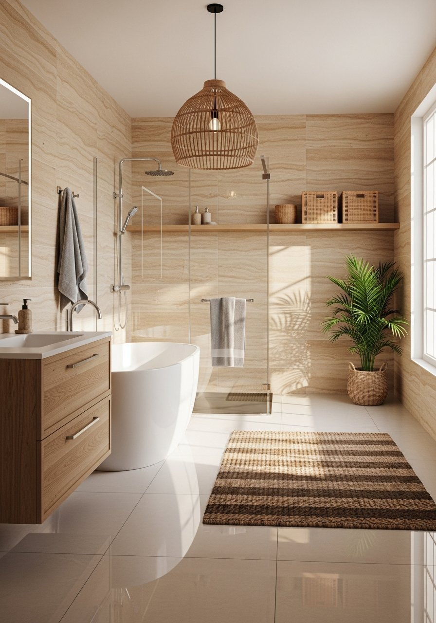 Suspension rotin style nature