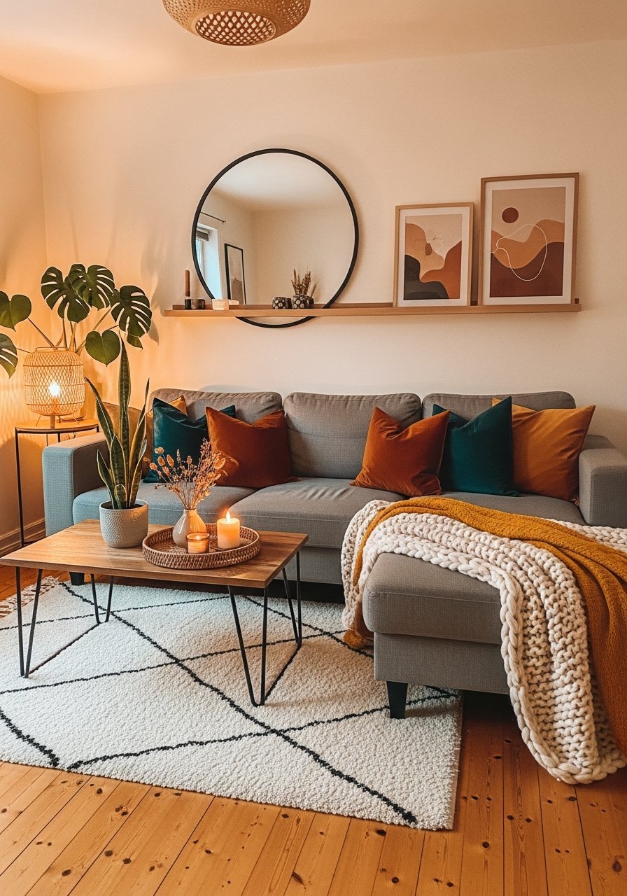 etagere derriere canape deco