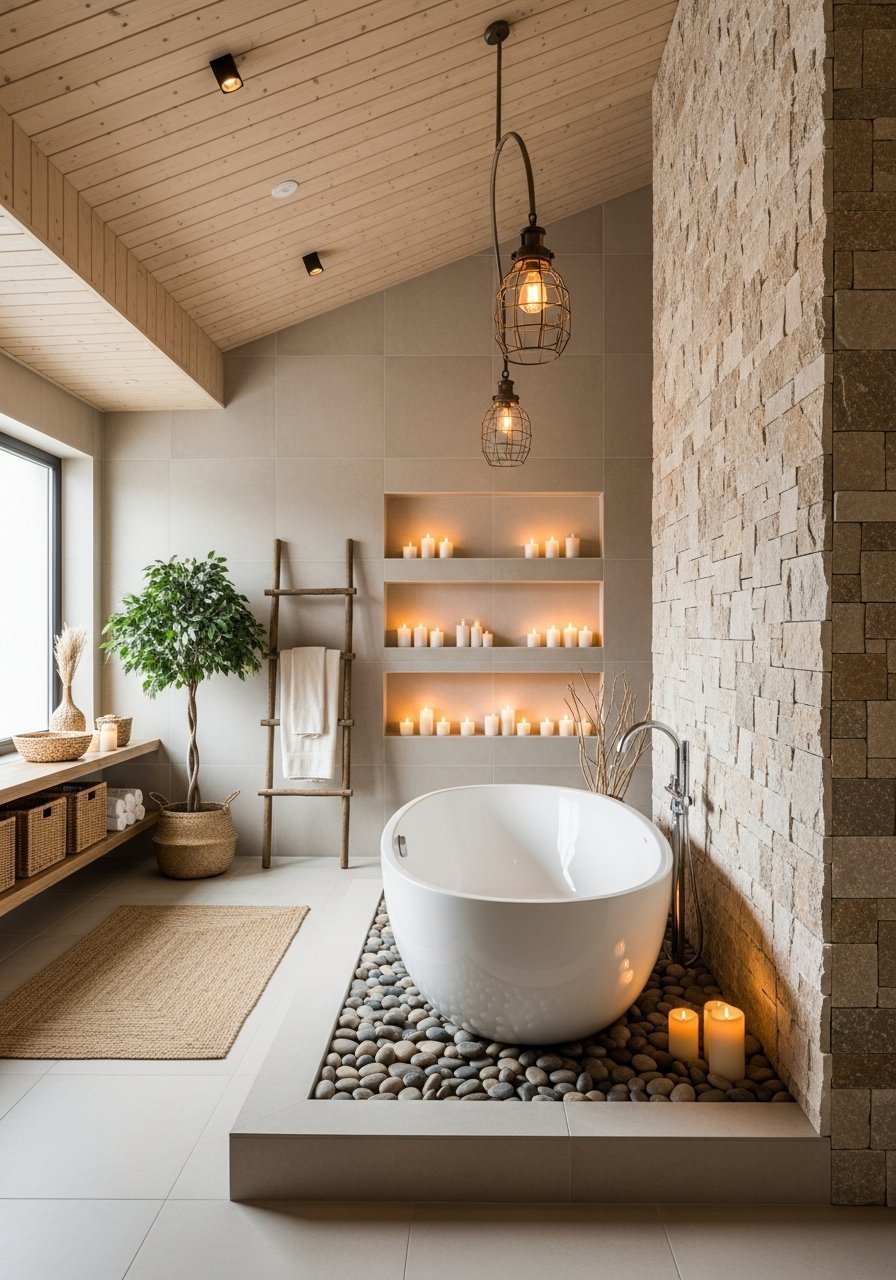 Sol galets ambiance spa