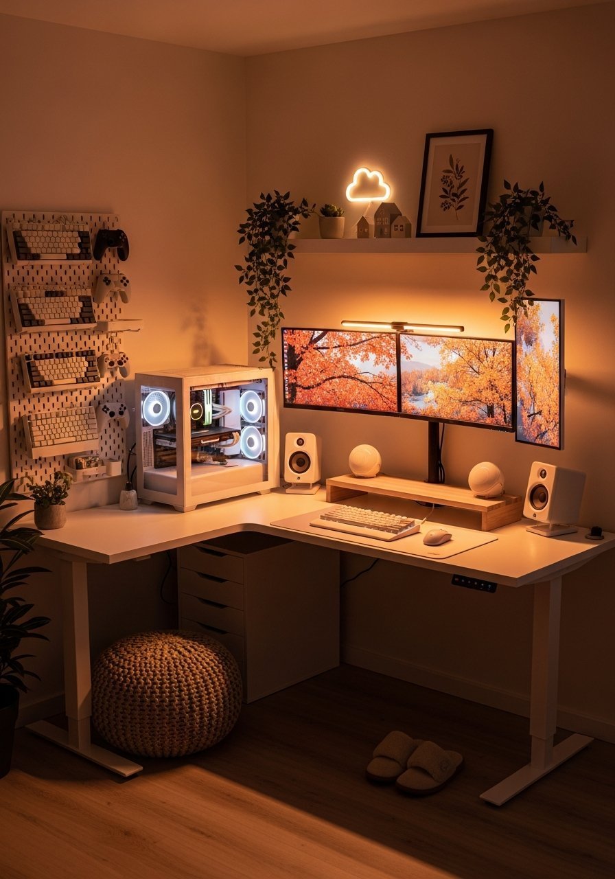 bureau lumiere ambiance orange