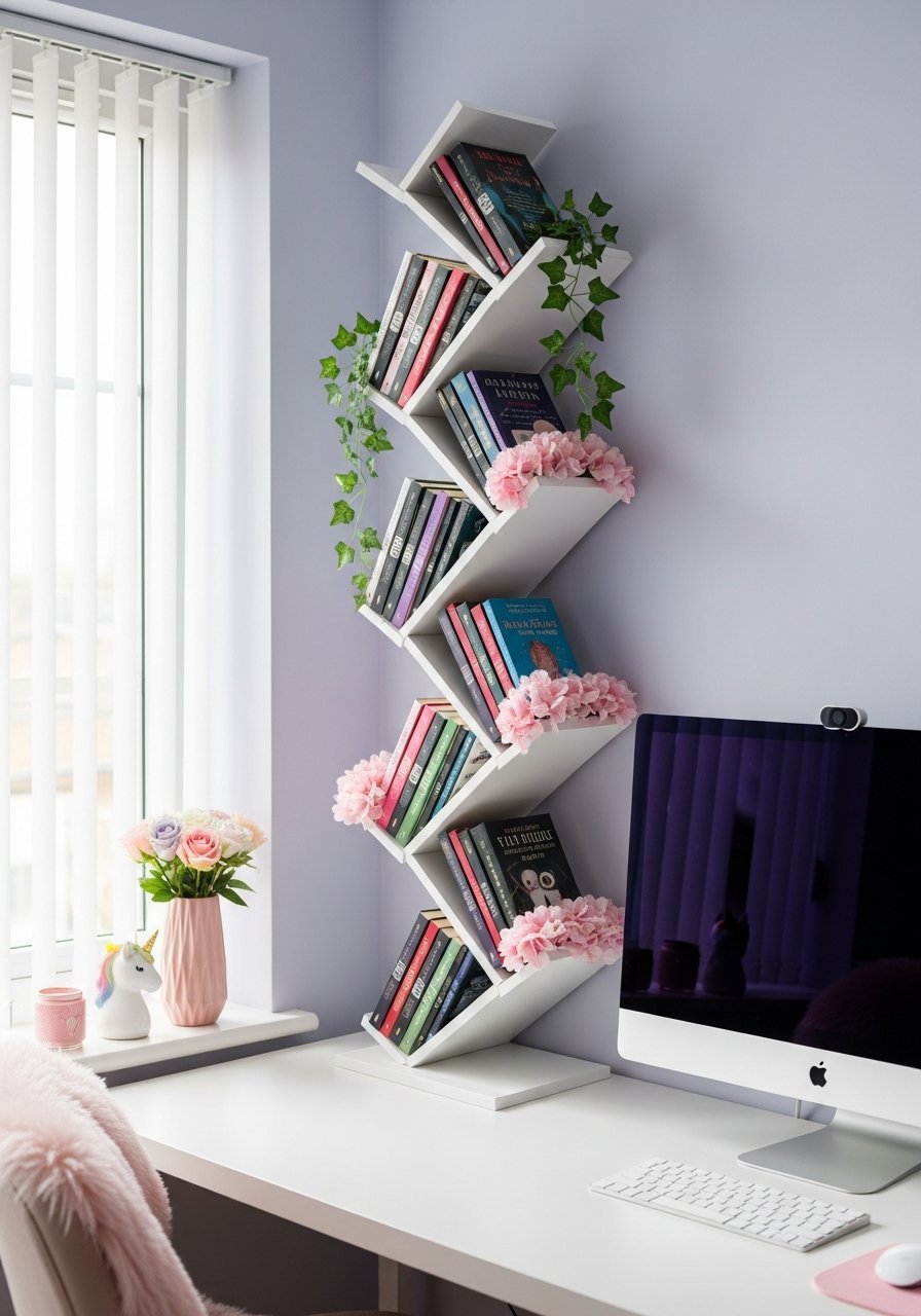 etagere livres zigzag bureau