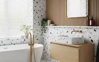 Vasque rectangulaire en terrazzo