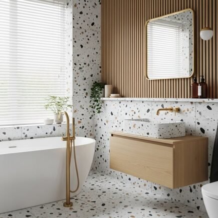 Vasque rectangulaire en terrazzo