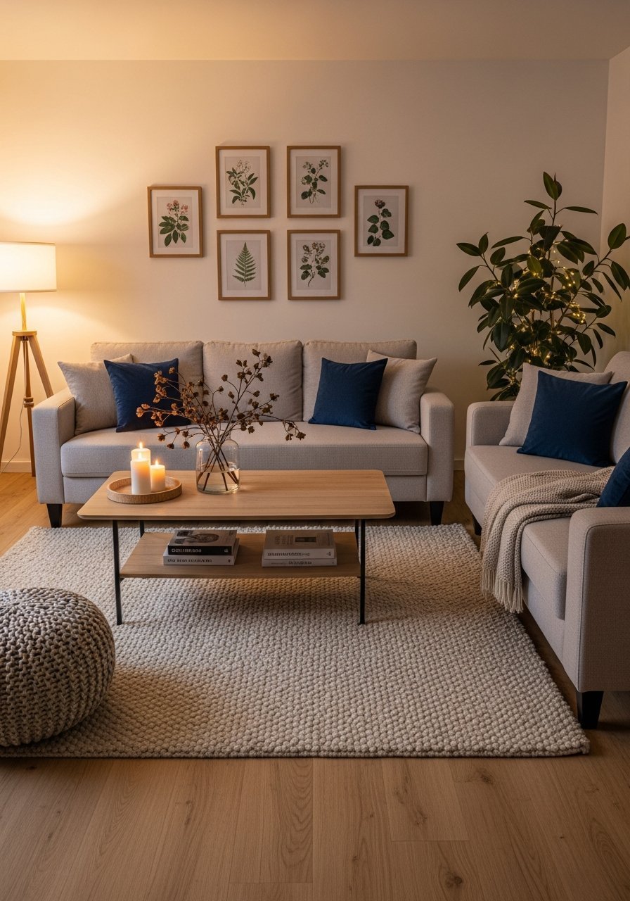 salon ambiance soiree bougies