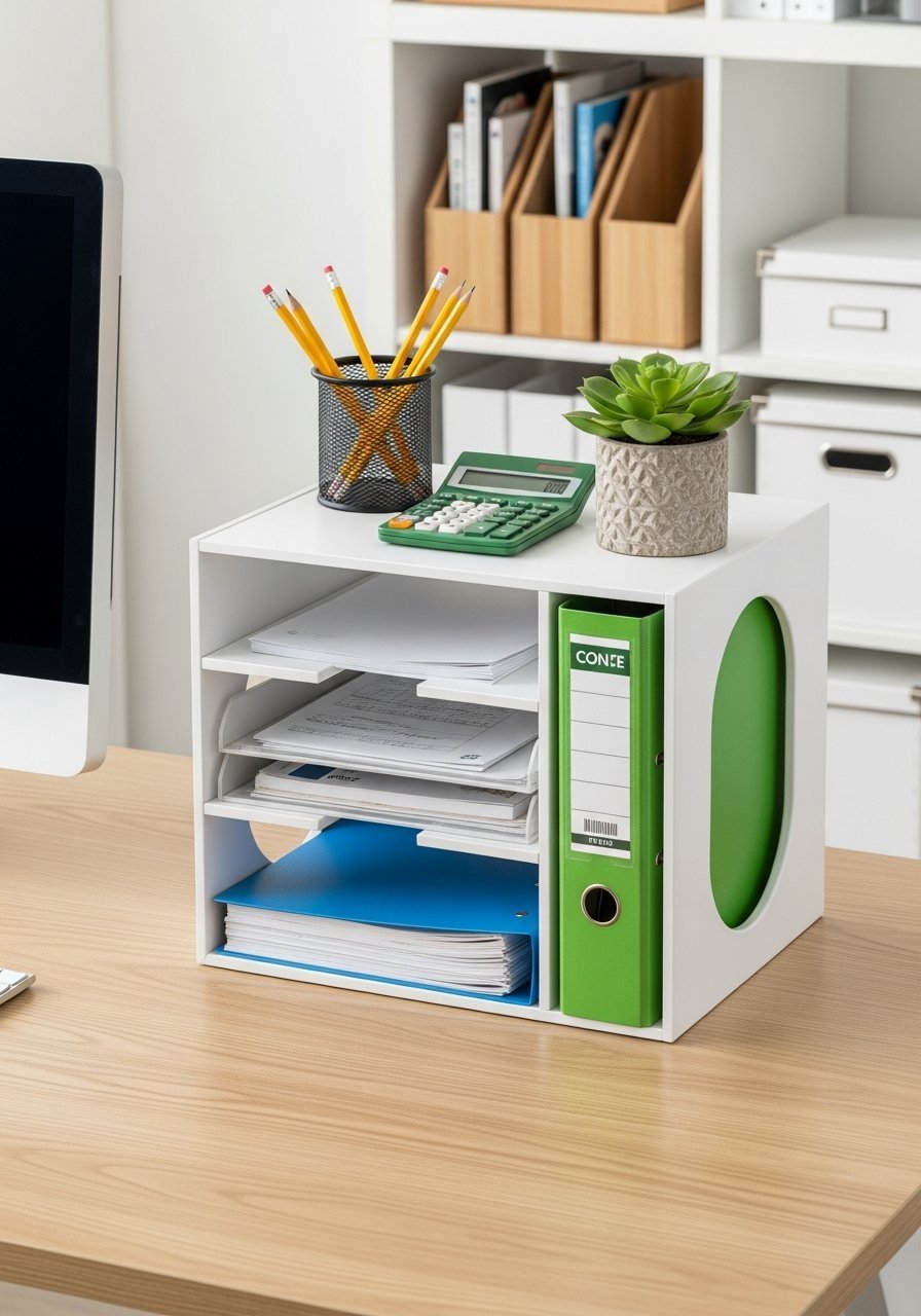 trieur documents design vert