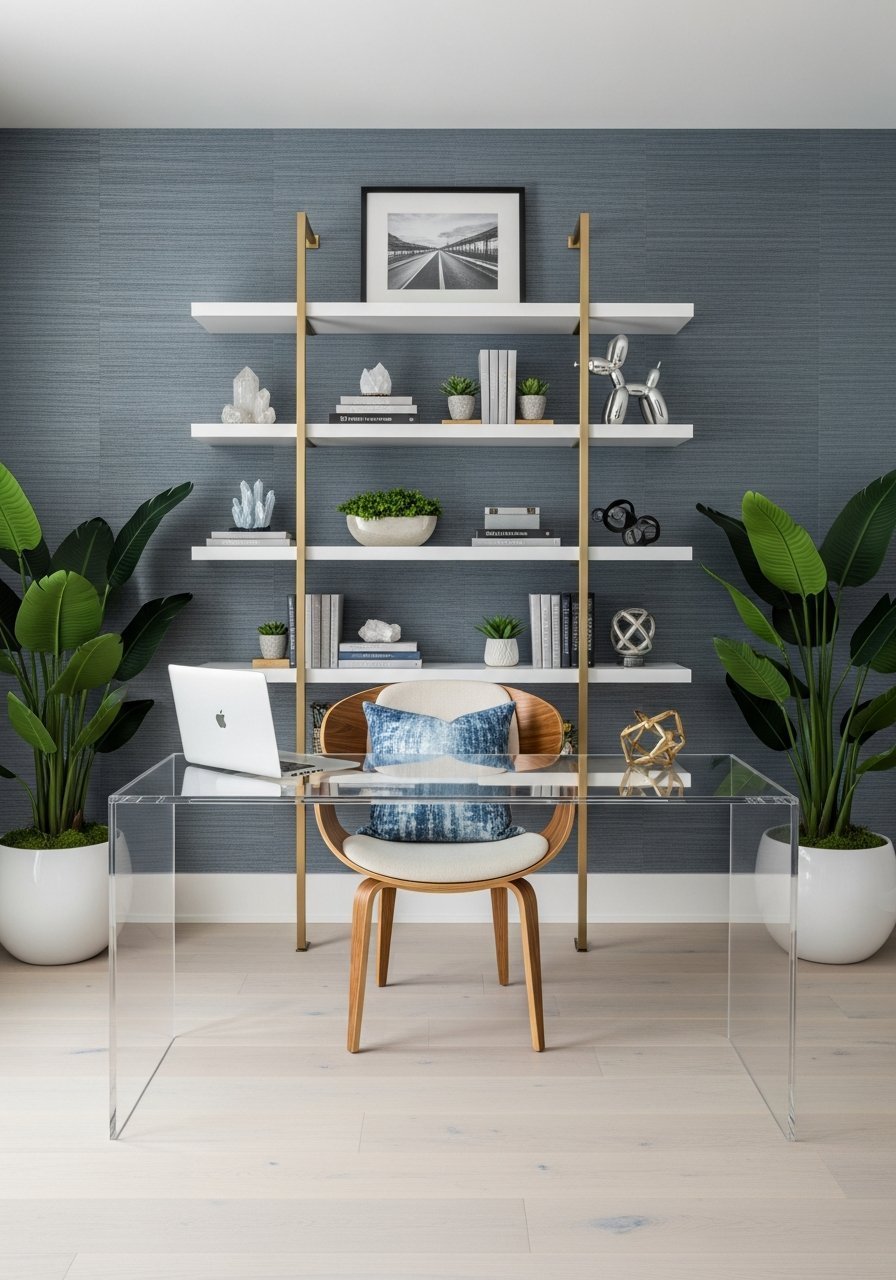 bureau transparent acrylique luxe