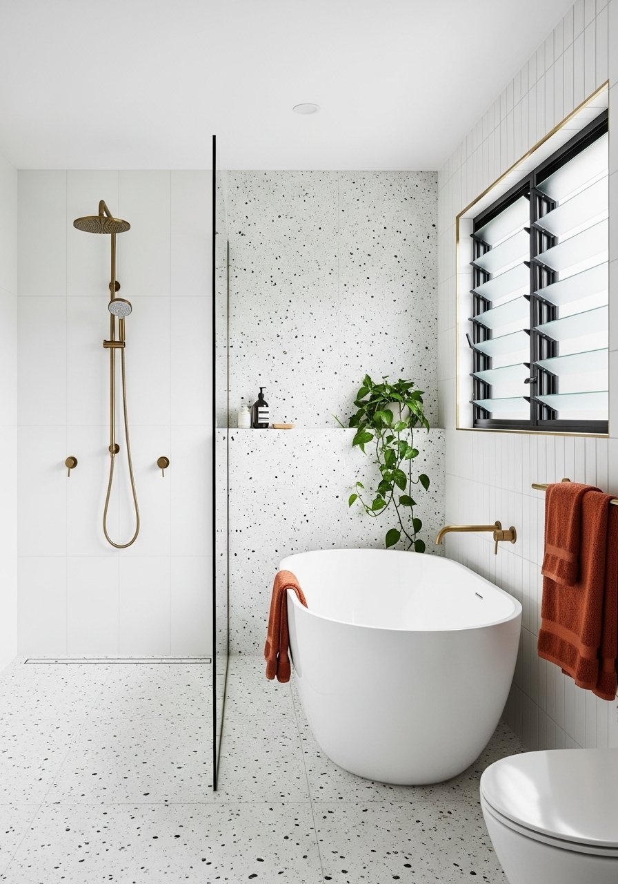 Baignoire blanche deco zen