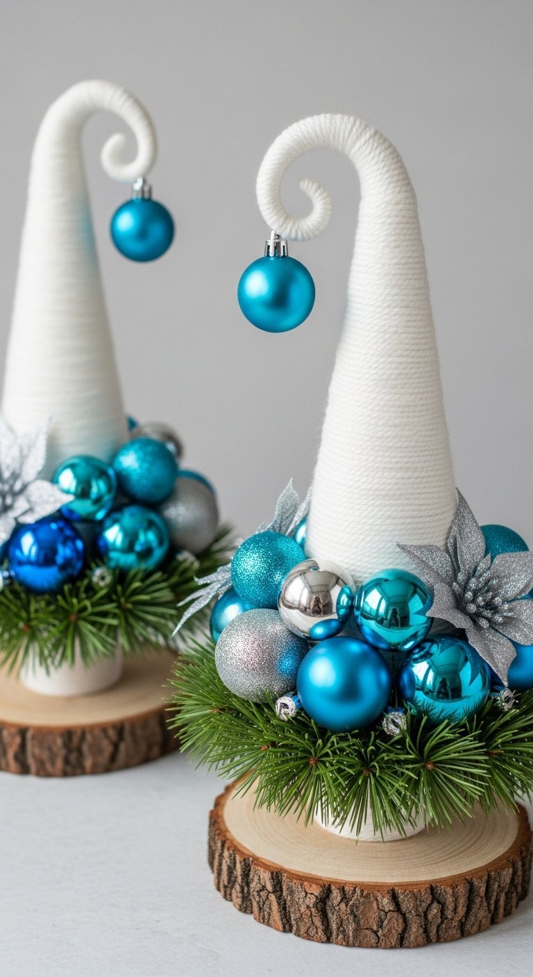 Famille de bonshommes de neige DIY faits de cylindres blancs et écharpes