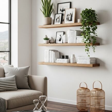 Mix plantes cadres deco salon