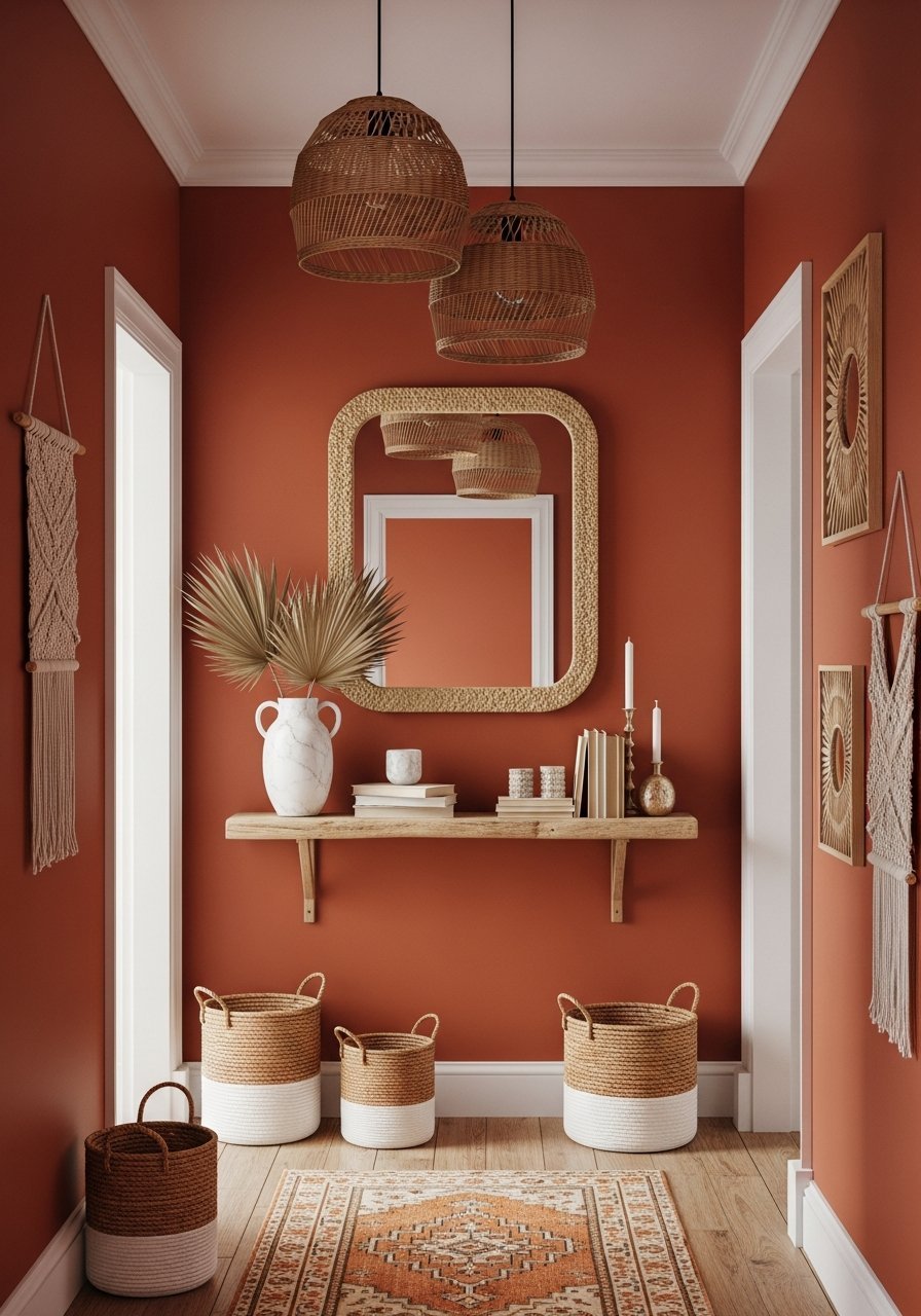 couloir terracotta boheme