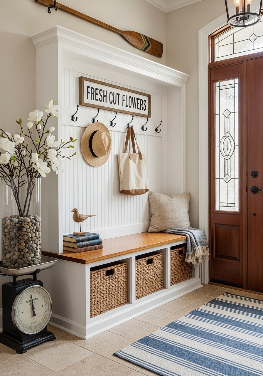 niche entree fleurs magnolia