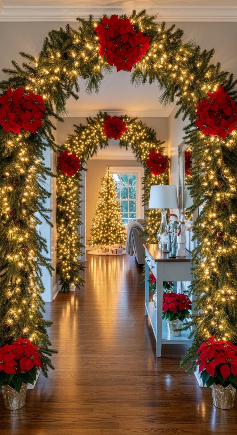 Centre de table de Noël avec bougies piliers et pommes de pin