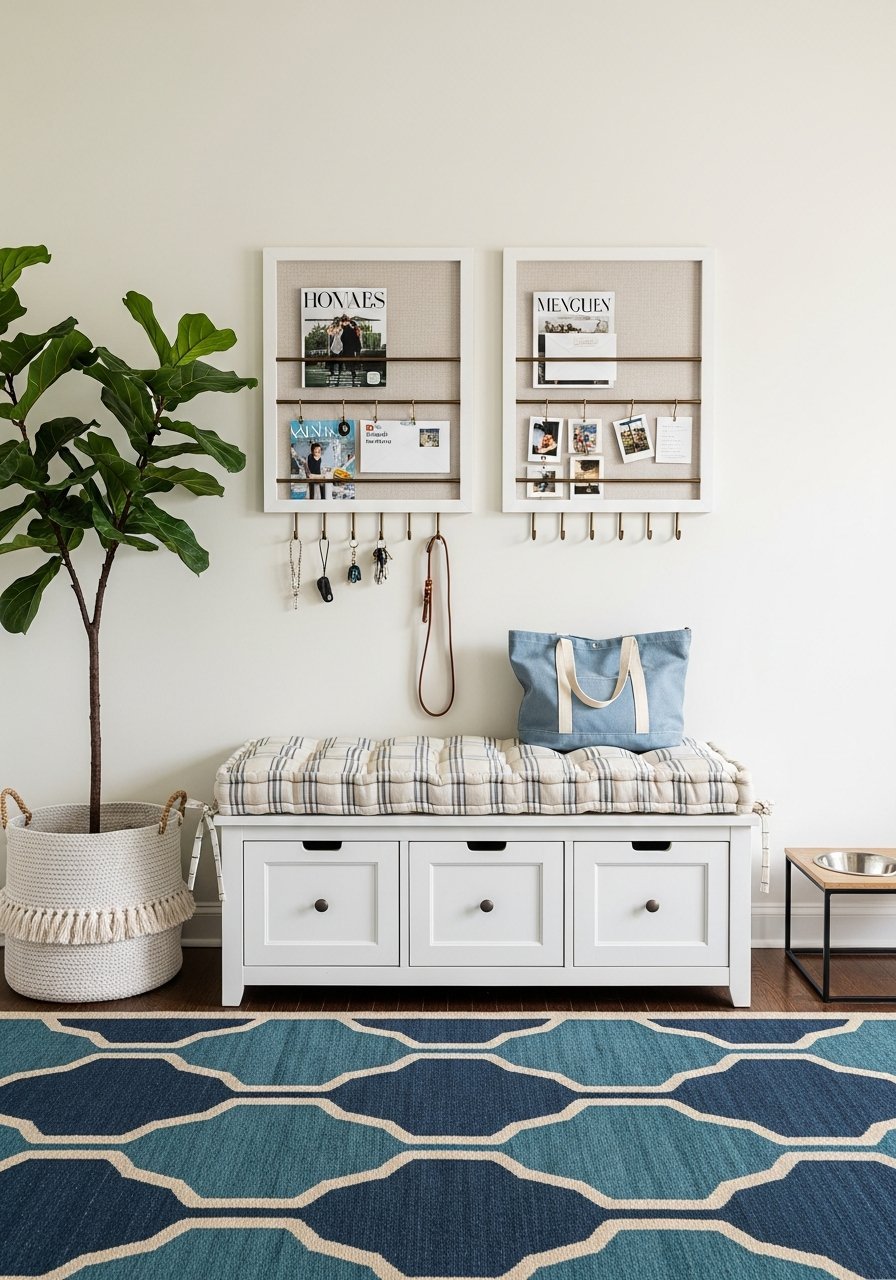 banc rangement organisation murale