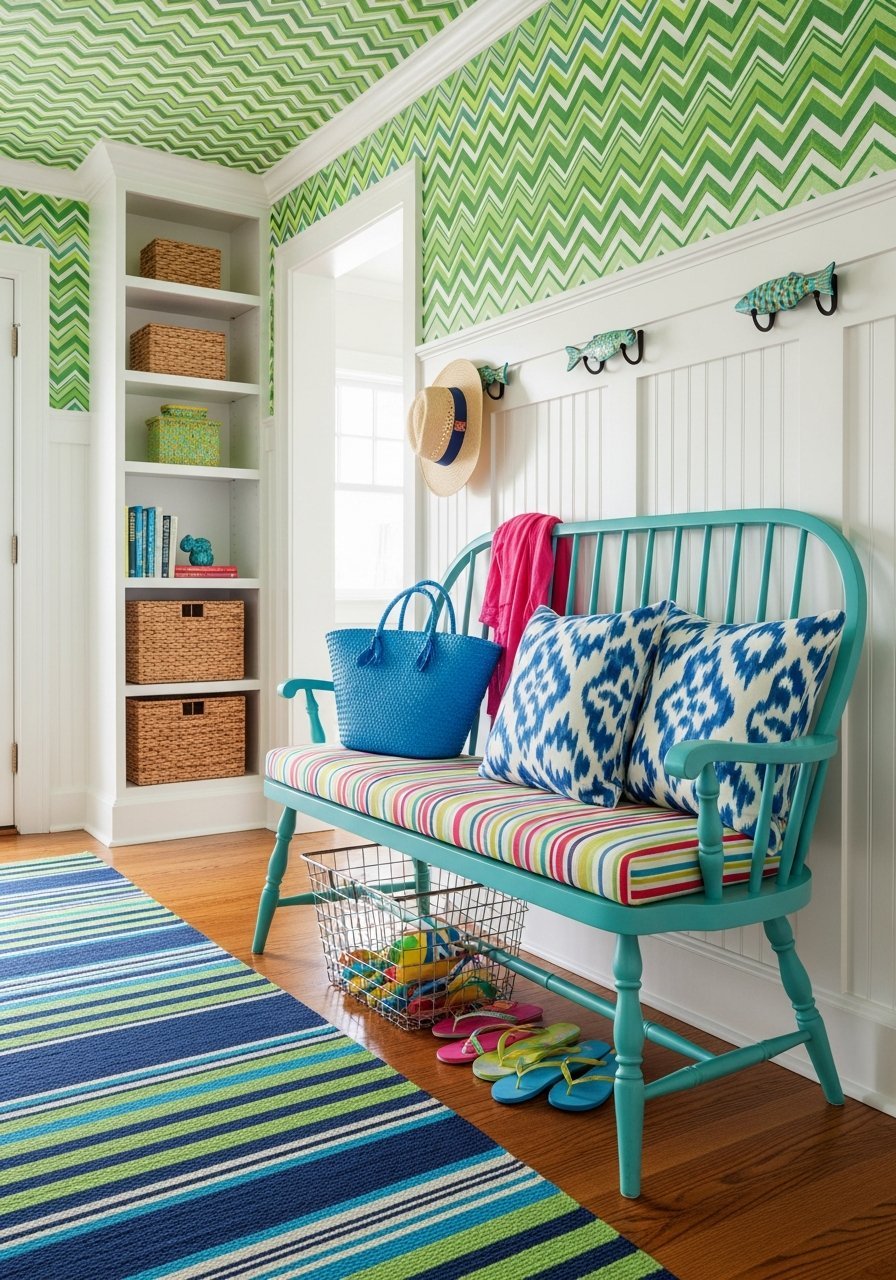 plafond papier peint graphique