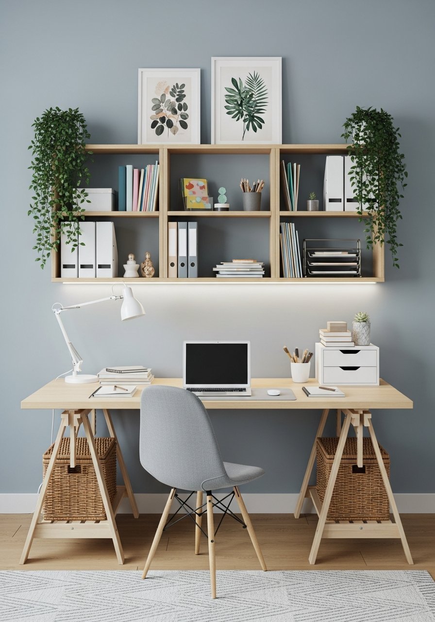 etageres murales plantes bureau