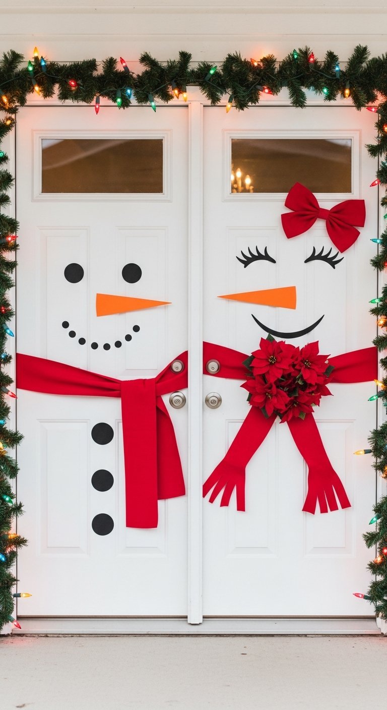 Sapins de Noël DIY faits de cadres triangulaires blancs et boules