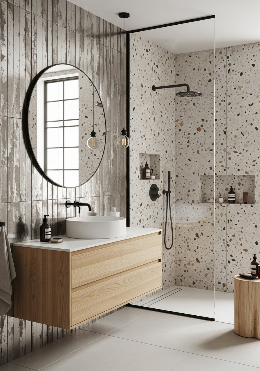 Style industriel terrazzo gris