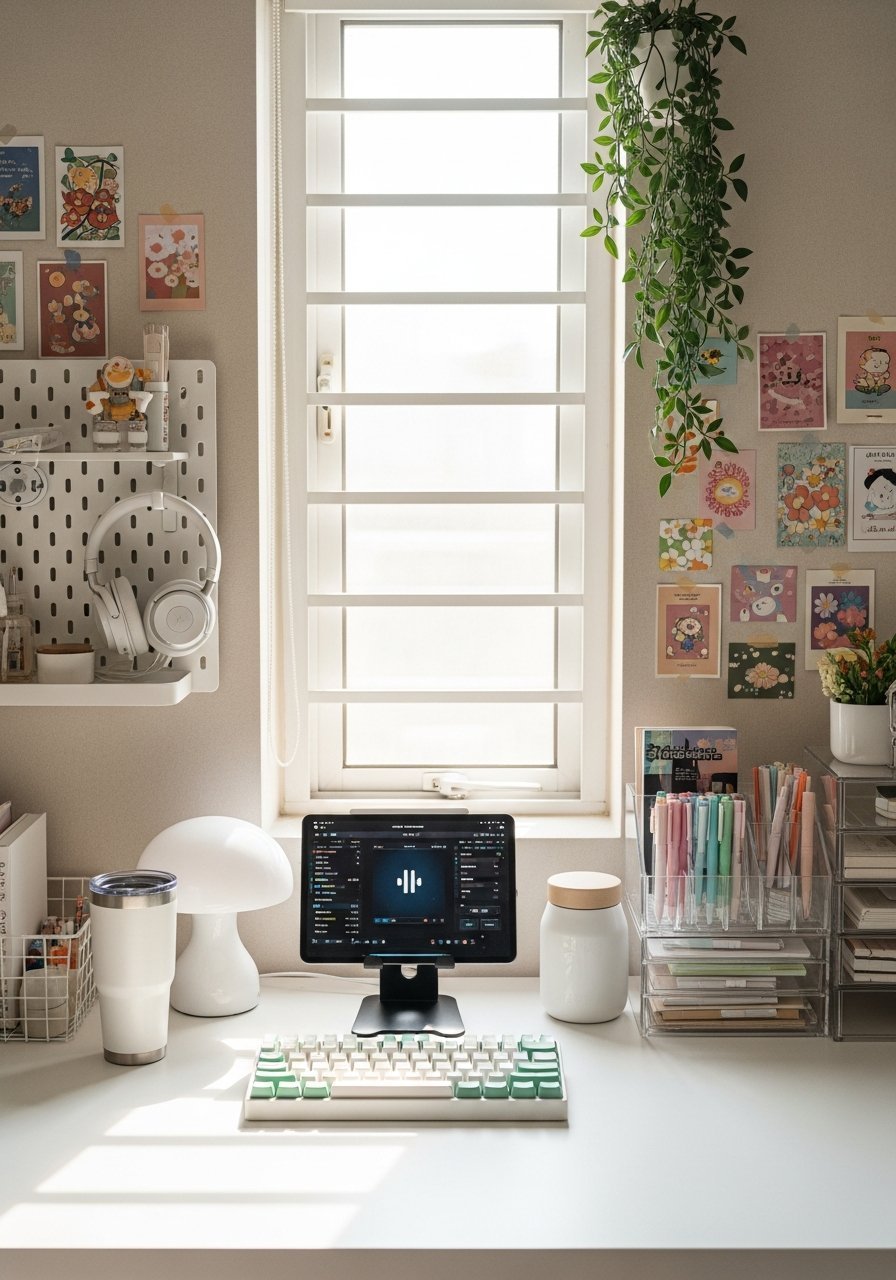 bureau fenetre panneau perfore