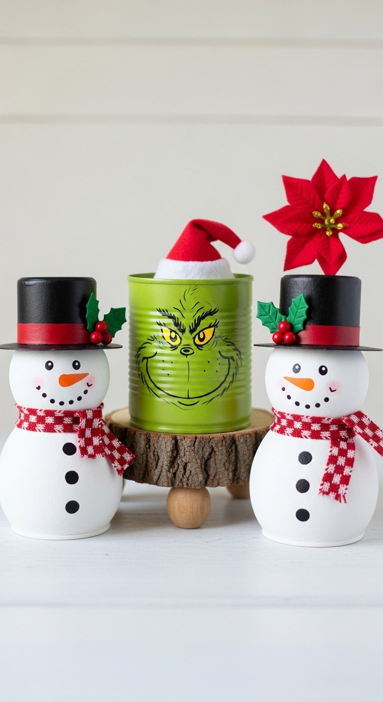 Décoration murale DIY avec branche et boules de Noël suspendues