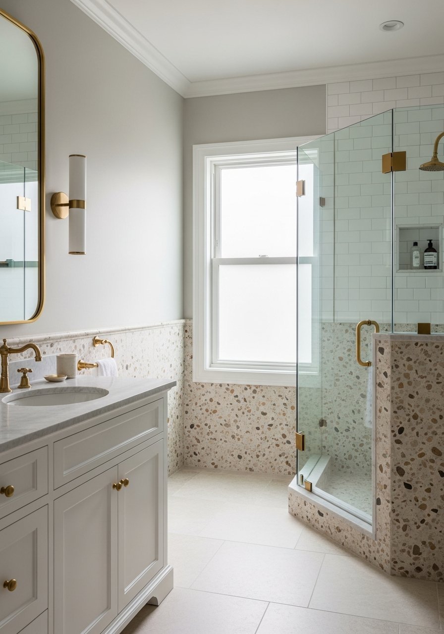 Meuble blanc classique terrazzo