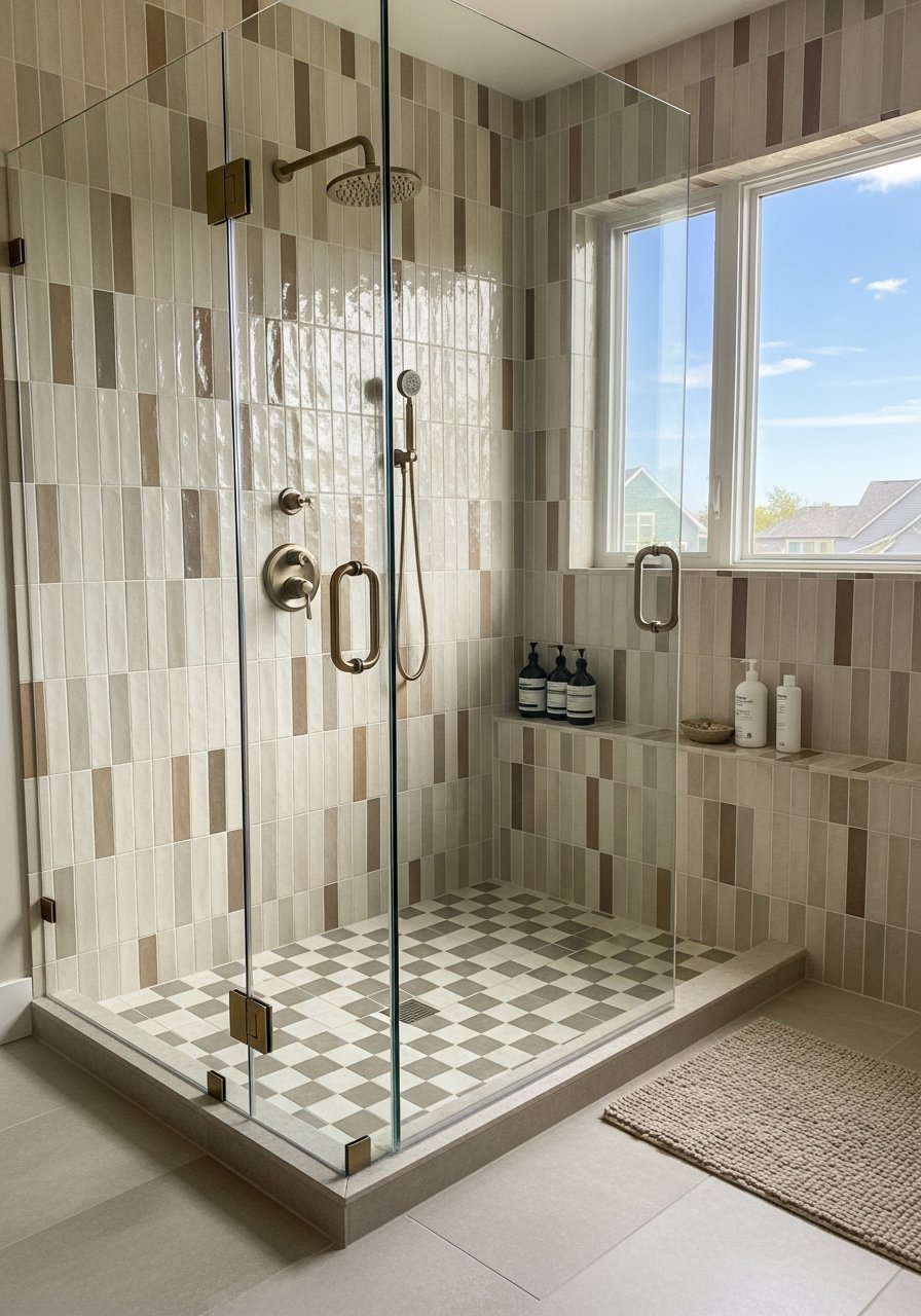 douche italienne zellige sable naturel