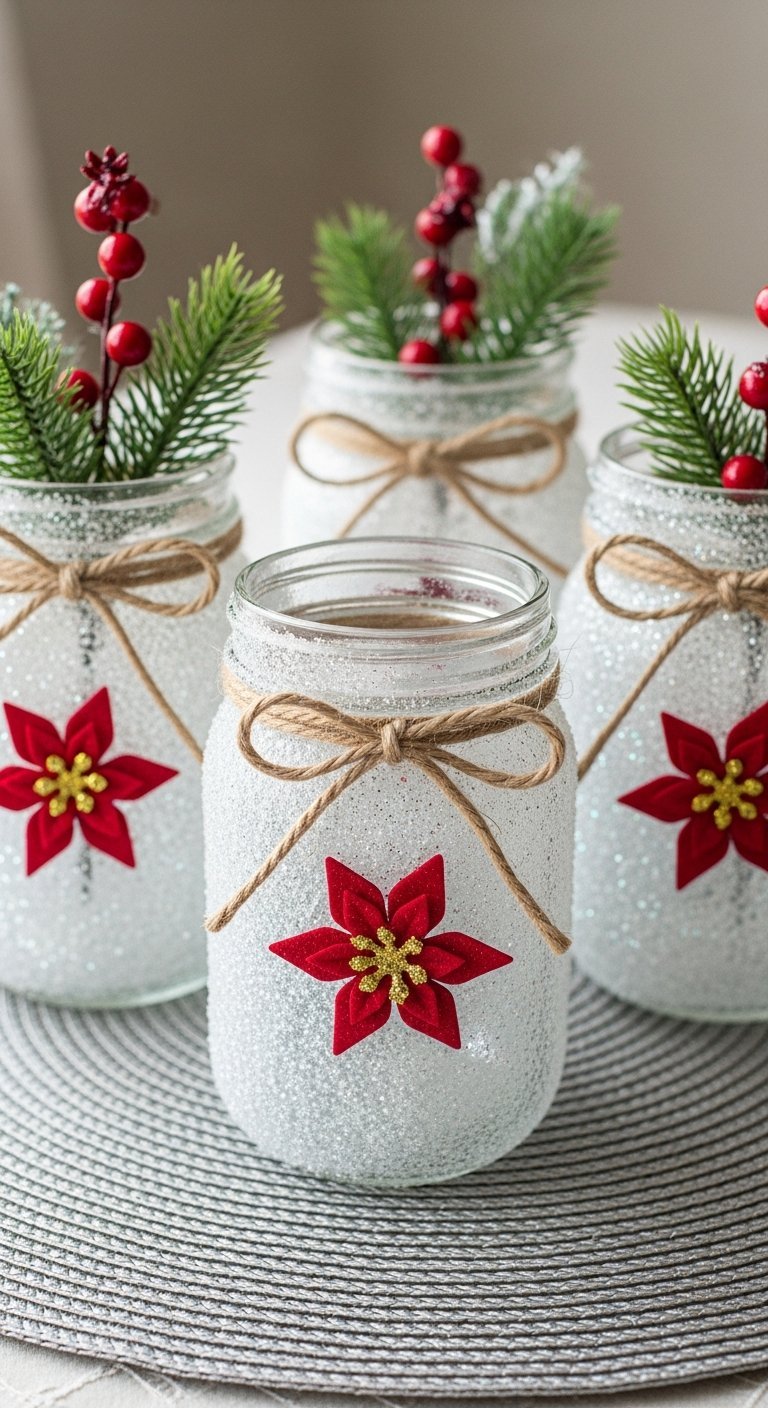 Mini sapins dans cadres triangulaires en bois comme déco DIY