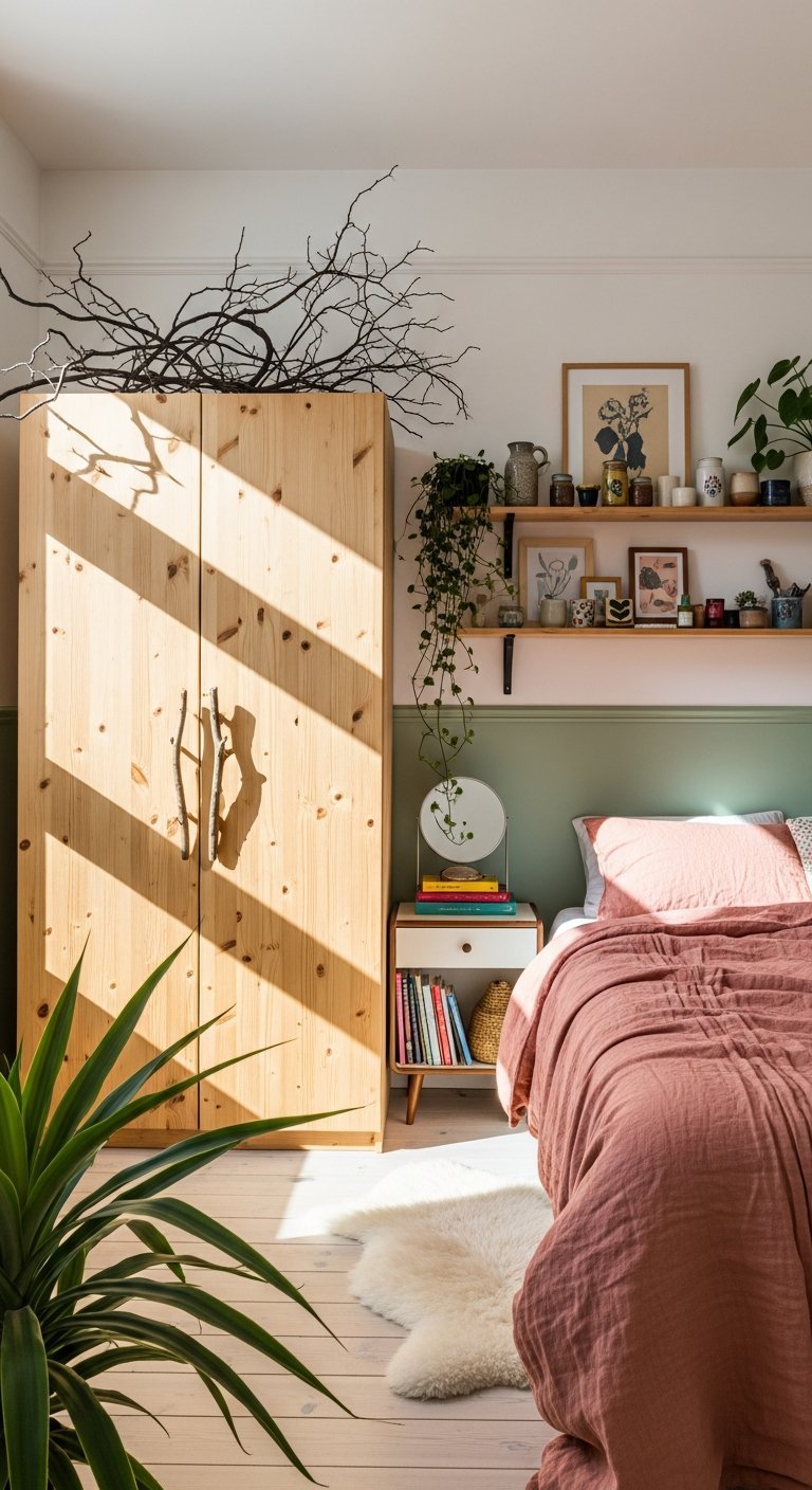 armoire bois naturel deco branche