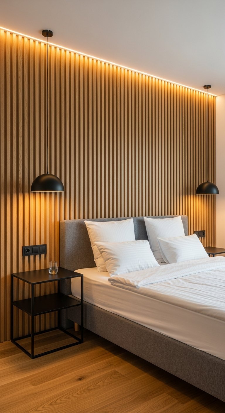 tete de lit tasseau led plafond