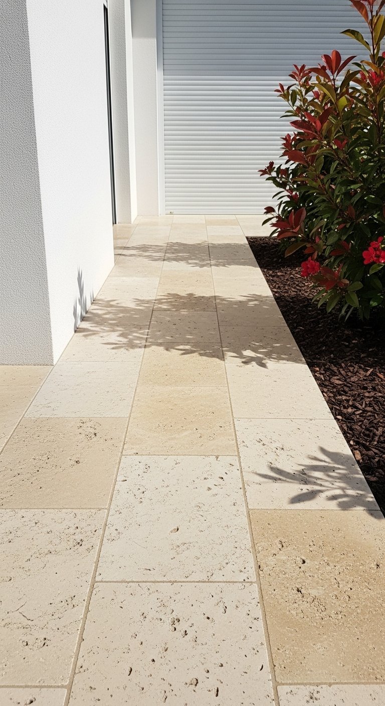 travertin exterieur jardin