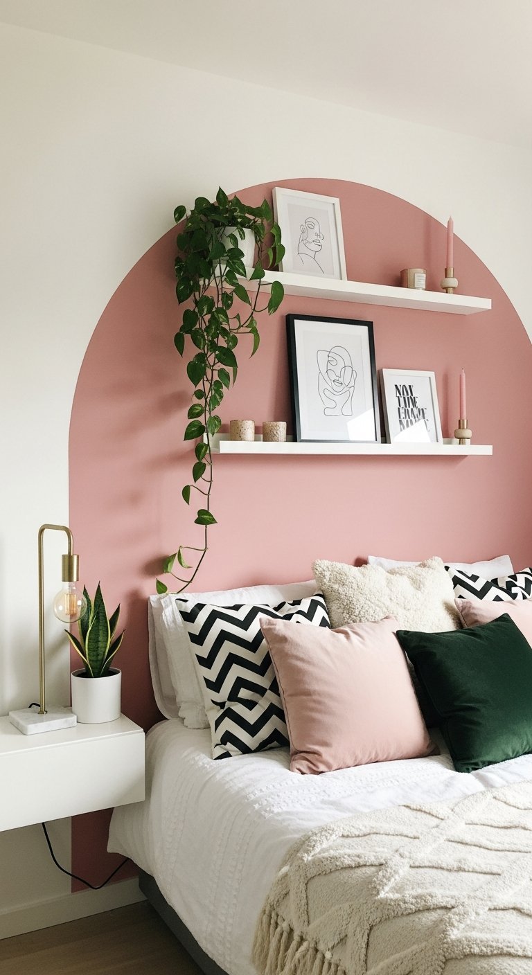 arche rose poudre etageres