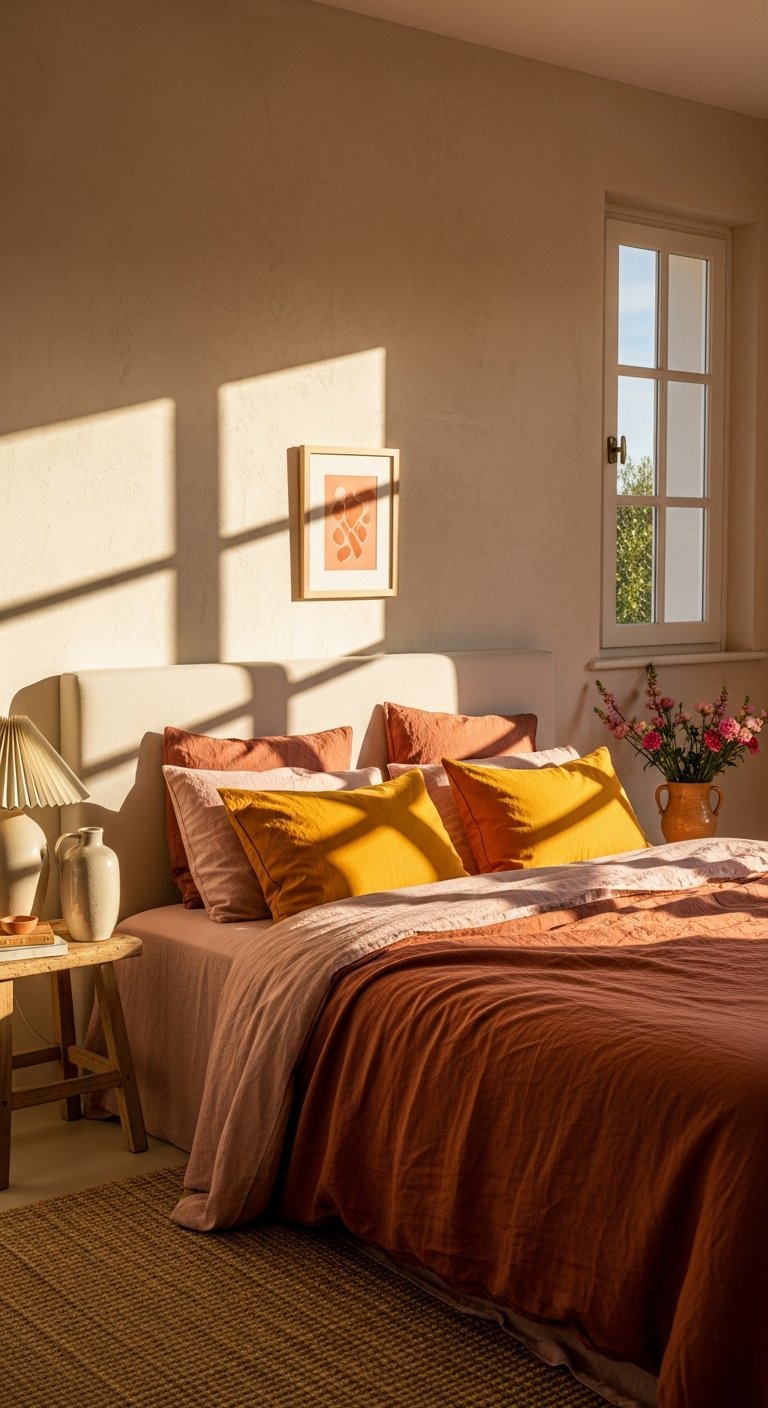 Linge lit lin lumiere soleil