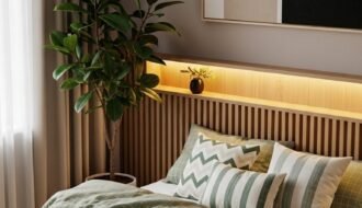 tete de lit tasseau eclairage integre