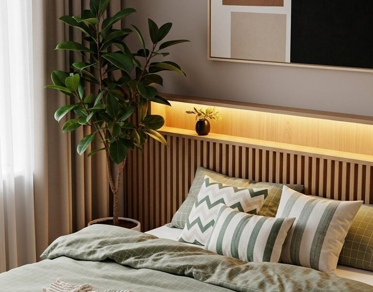 tete de lit tasseau eclairage integre