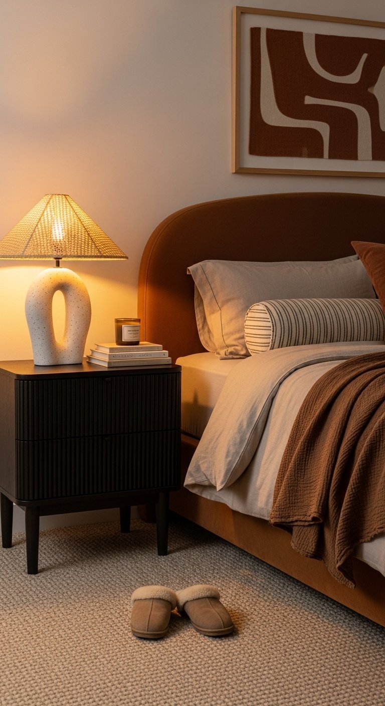 Tete lit velours design moderne